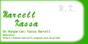 marcell kassa business card